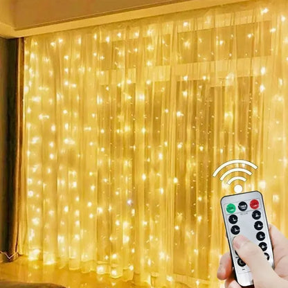 USB Curtain String Lights 8 Modes Fairy Light Christmas Halloween Garland Holiday Led Light Wedding Party Home Bedroom Decor
