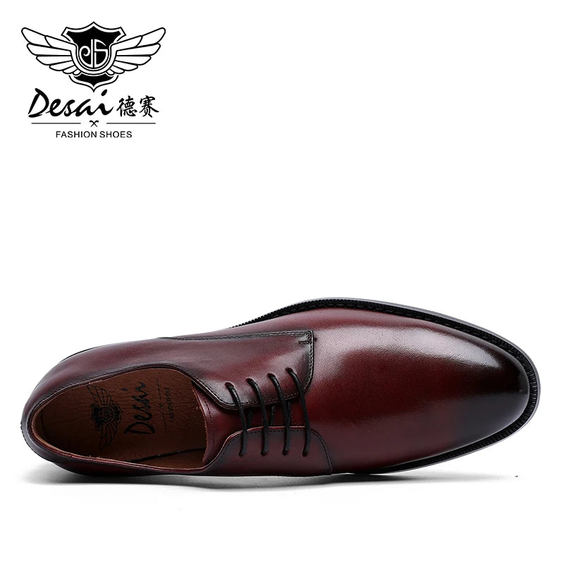 Desai en cuir véritable Derby chaussures hommes chaussures habillées d'affaires pour nan marque chaussures hommes chaussures décontractées cadeaux classiques