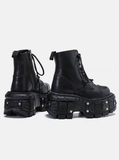 Cuir rehaussé 10 cm à semelles épaisses hommes haut de gamme Style britannique 2025 nouvelles bottes pour hommes à la mode - DOGOMET DIGITAL PLUS