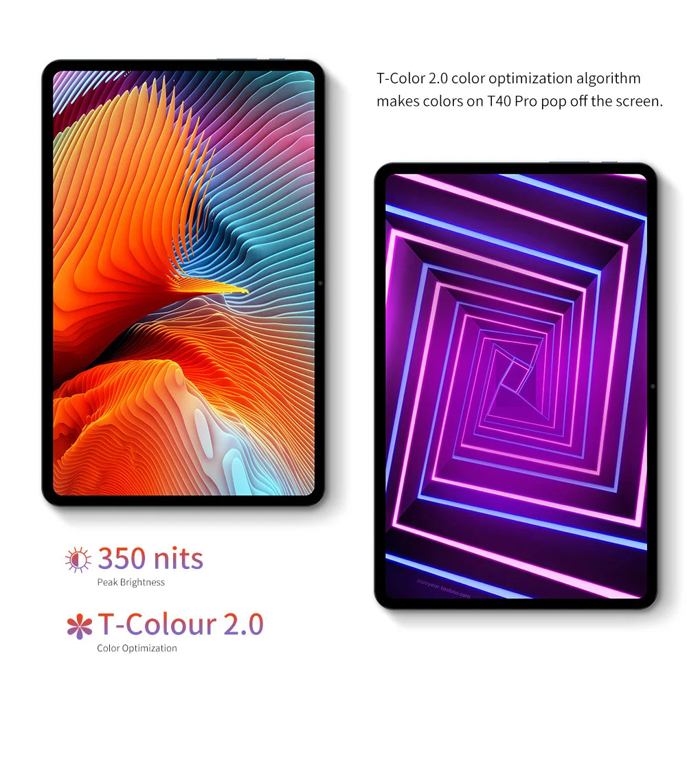 Patch last-Tablette T40 Pro, Android 12, 8 Go de RAM, 10.4 Go, 128 pouces, stratification complète 2K, Dean UNISOC T616 Octa Core, réseau 4G, charge rapide