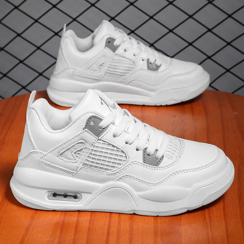 Baskets de basket-ball en cuir à lacets pour enfants, chaussures de skate plates décontractées, tennis pour enfants, qualité, mode, filles, garçons