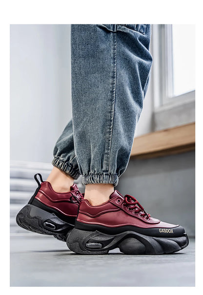 Chaussures pour hommes baskets hautes chaussures de sport de mode à semelles fines chaussures décontractées pour hommes anti-dérapant résistant à l'usure chaussures de course en plein air polyvalentes