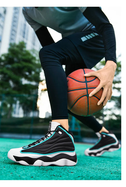 Chaussures de basket-ball de Fitness pour hommes de haute qualité chaussures de basket-ball baskets pour hommes automne haut anti-dérapant baskets d'extérieur