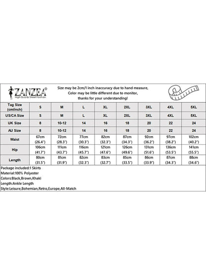 ZANZEA-Jupe mi-longue évangélique élégante taille haute pour femmes, jupes trapèze pour femmes, bureau, dame, document solide, fête, mode, 2025