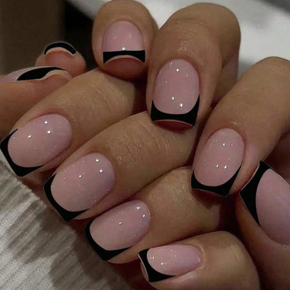 24 pièces/ensemble faux ongles carrés courts pour femmes mignon mariée coeur blanc français conseils faux ongles y2k presse sur faux ongles fournitures