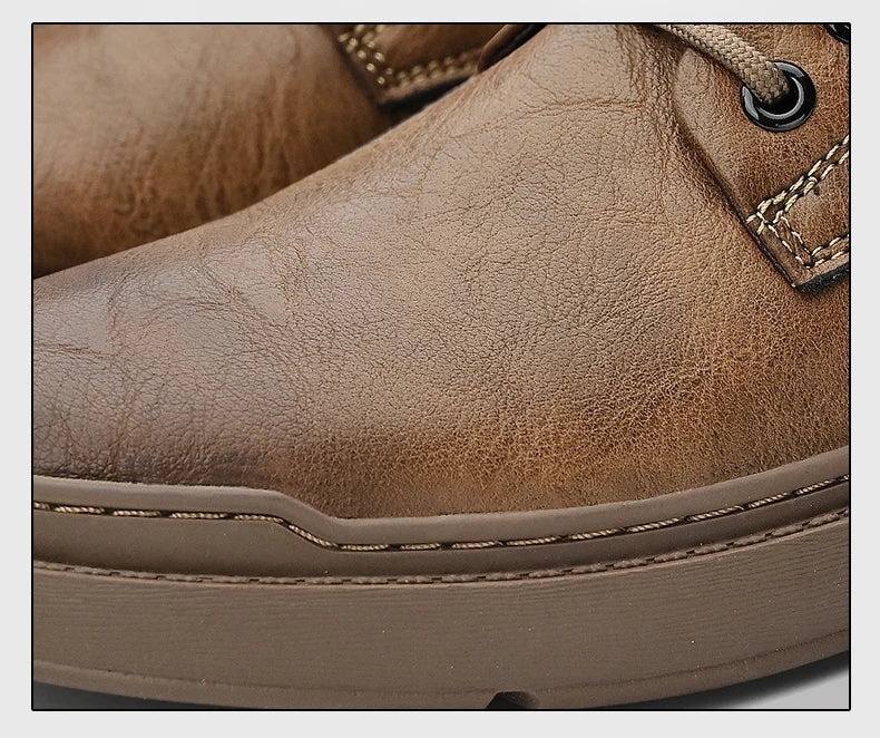 Printemps automne décontracté hommes rétro chaussures en Cuir 2023 mode Style britannique anti-dérapant Chaussure Homme Cuir marque de luxe concepteur