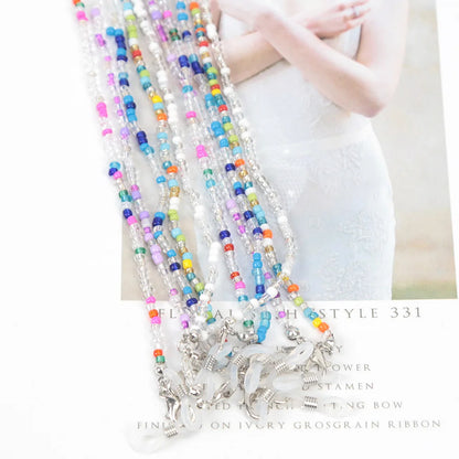 Fashion Glasses Chain Multifunctional Lanyard Bohemian Colorful Bead Chain Anti-lost Neck Chain Sunglasses Eyewear Accessories