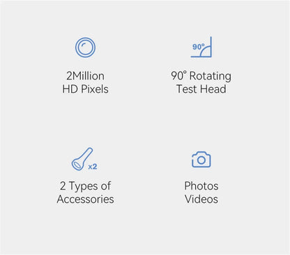 Caméra auriculaire visuelle Endoscope sans fil, écran IPS 1.38 pouces, outils de nettoyage de cire auriculaire, caméras HD 1080P, prise de photo, vidéo, Inspection auditive