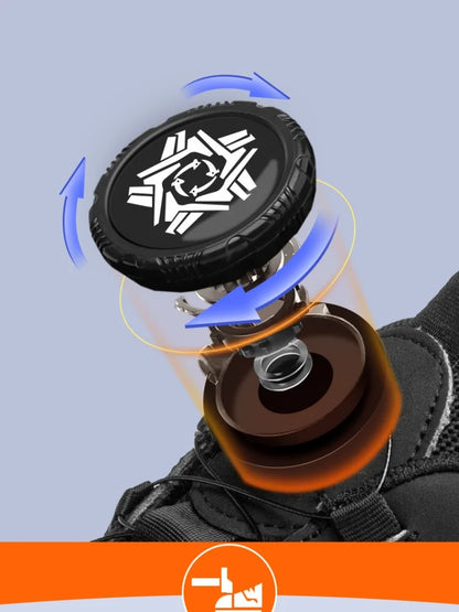 Men's Safety Work Shoes Anti-Tailor Wear-Resistant Steel Toe Boots Durable Sports Footwear for Construction Industry Workers