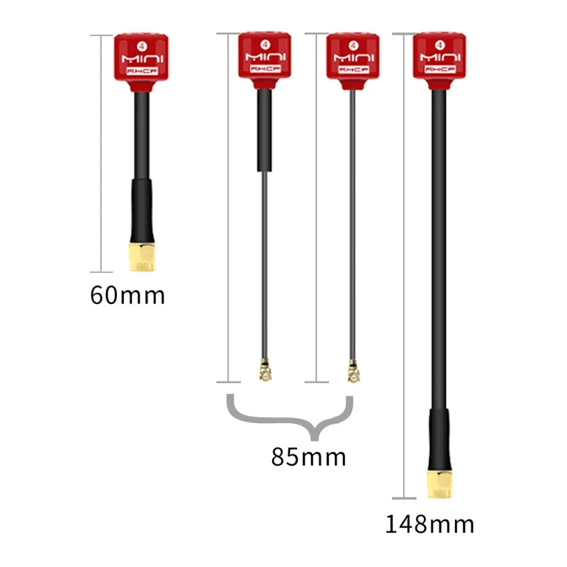 Antenne Lollipop 4 RHCP 5.8G, transmetteur/récepteur FPV 2.8Dbi à gain élevé, SMA/RP-SMA/MMCX/UFL pour pièce de drone de course RC FPV - DOGOMET DIGITAL PLUS