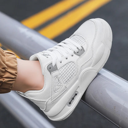 Baskets de basket-ball en cuir à lacets pour enfants, chaussures de skate plates décontractées, tennis pour enfants, qualité, mode, filles, garçons