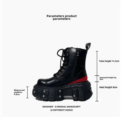 Cuir rehaussé 10 cm à semelles épaisses hommes haut de gamme Style britannique 2025 nouvelles bottes pour hommes à la mode - DOGOMET DIGITAL PLUS