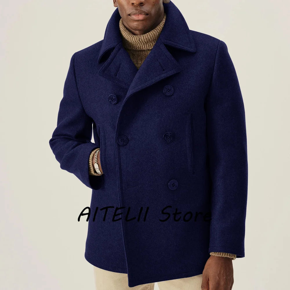 Manteau en laine élégant pour hommes, vestes pour hommes combinés, cachet masculin, haute qualité, hiver, luxe, nouveau