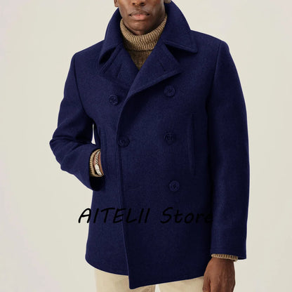 Manteau en laine élégant pour hommes, vestes pour hommes combinés, cachet masculin, haute qualité, hiver, luxe, nouveau