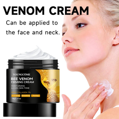 Crème au venin d'abeille premium pour le visage et le cou – Boost de collagène, raffermissement de la peau, hydratant naturel pour peaux sensibles, non grasse - DOGOMET DIGITAL PLUS