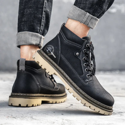 Hommes Super chaud bottes de neige hiver hommes bottines imperméable court extérieur baskets automne hommes moto zapatillas mâle - DOGOMET DIGITAL PLUS