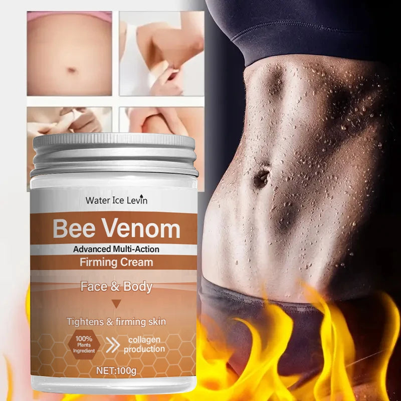 Bee Venom Firming Abdominal Cream - Plant-Based, Moisturizing and Moisturizing Contains Hyaluronic Acid Suitable for All Skin Types, Gentle for Sensitive Skin, Turmeric Skin Care - DOGOMET DIGITAL PLUS
