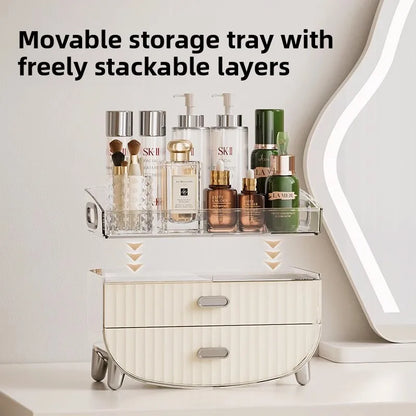 Internet celebrity cosmetics storage box, household box, desktop transparent dustproof cabinet, dressing table, skincare shelf