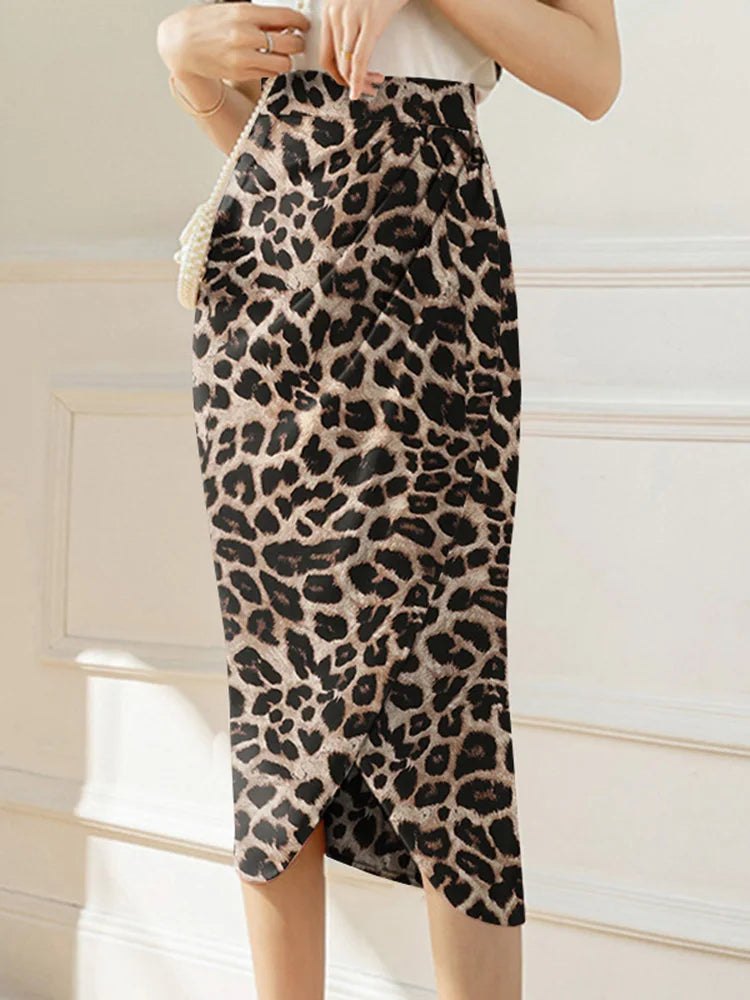 ZANZEA élégant taille haute Jupes femmes imprimé jupe longue robe 2023 été décontracté minceur Midi jupes Sexy asymétrique Faldas