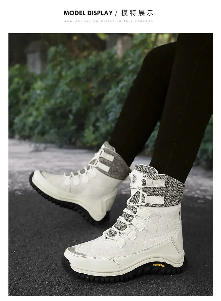 Bottes de neige imperméables à plateforme épaisse pour femmes, bottes de compétitivité, chaussures chaudes non ald, extérieur, décontracté, grande taille,-40 ℃, hiver