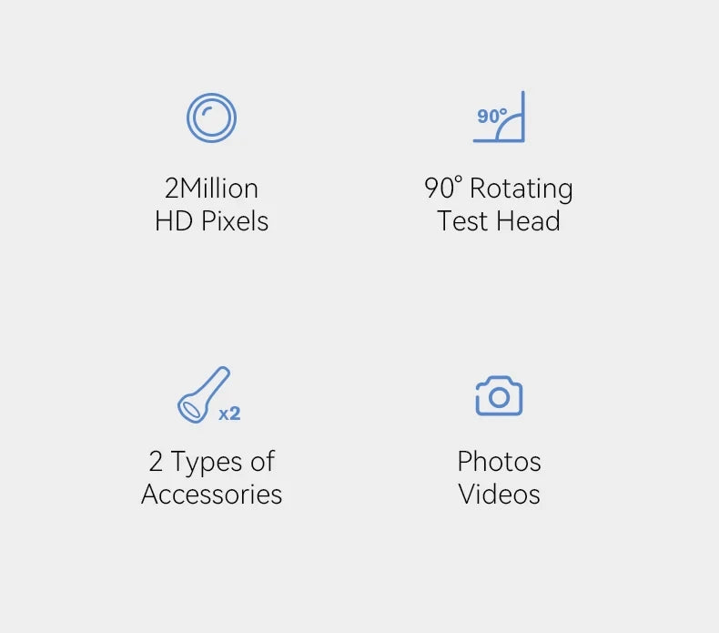 Caméra auriculaire visuelle, objectif 3.2mm, 1080P HD, contrôle de la bouche et du nez avec 4 lumières pour enfants et adultes, Support pour animaux de compagnie, prise de photos, connexion PC