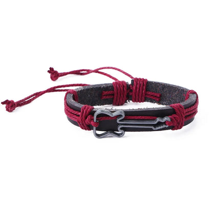 1pc Chain Friendship Men Wristbands Adjustable Women Bracelets Antique Jewelry Charm Bangles Guitar Bracelets