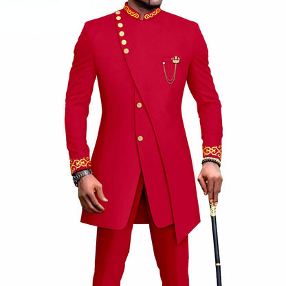 New Casual Men's Suit Slim Two-piece Set Costume Homme Suits for Costume Homme Pour Mariage Terno Masculino Completo