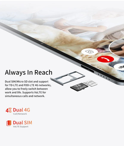 Patch last-Tablette T40 Pro, Android 12, 8 Go de RAM, 10.4 Go, 128 pouces, stratification complète 2K, Dean UNISOC T616 Octa Core, réseau 4G, charge rapide