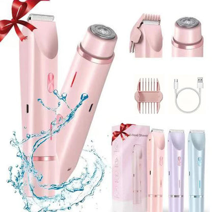 Rasoir électrique 2 en 1 à double tête pour femme, tondeuse à cheveux électrique pour femme, tondeuse électrique pour femme, cadeau idéal du nouvel an - DOGOMET DIGITAL PLUS