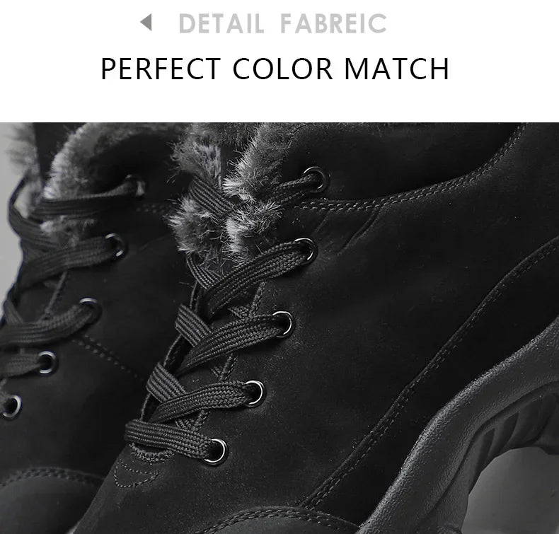 Hommes hiver bottes de neige avec fourrure baskets d'extérieur hommes chaussures 2023 nouveau mâle chaussures chaudes bottines pour hommes Botines Botas Hombre - DOGOMET DIGITAL PLUS