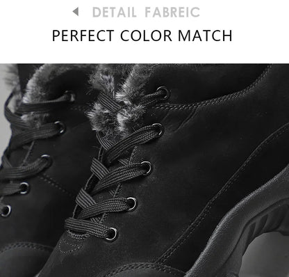 Hommes hiver bottes de neige avec fourrure baskets d'extérieur hommes chaussures 2023 nouveau mâle chaussures chaudes bottines pour hommes Botines Botas Hombre - DOGOMET DIGITAL PLUS