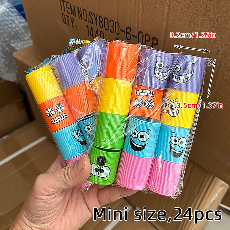 Rainbow Magic Springs Circle Toys Kids' Birthday Party Favors Friends Giveaway Small Gifts Pinata Fillers Flexible Funny Toy