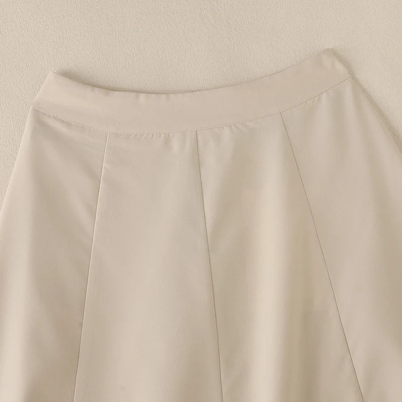 ZANZEA-Jupe mi-longue évangélique élégante taille haute pour femmes, jupes trapèze pour femmes, bureau, dame, document solide, fête, mode, 2025