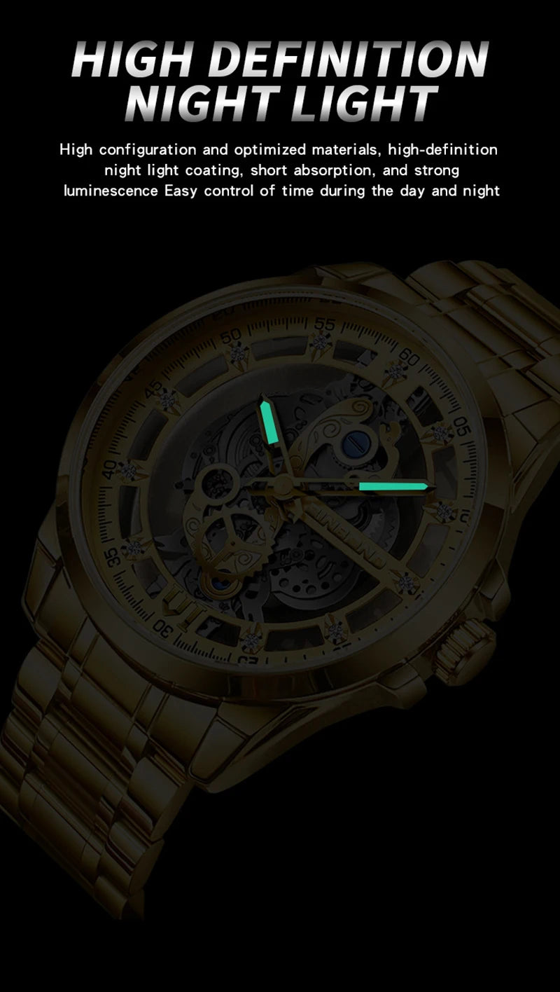 UTHAI-Montre à quartz en acier inoxydable pour homme, évider, étanche, métal, authentique, luxe, carillon, Shoous, V006, nouveau, 2024