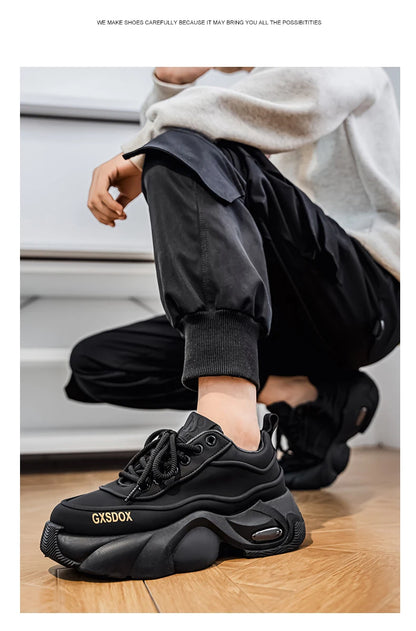 Chaussures pour hommes baskets hautes chaussures de sport de mode à semelles fines chaussures décontractées pour hommes anti-dérapant résistant à l'usure chaussures de course en plein air polyvalentes