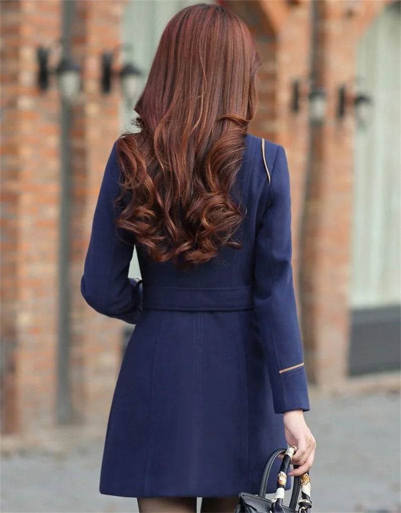 Manteau en laine pour femme, Long et chaud, mode coréenne, veste à Double boutonnage, vêtements d'extérieur, nouvelle collection hiver 2023