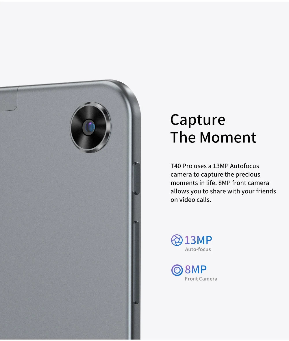 Patch last-Tablette T40 Pro, Android 12, 8 Go de RAM, 10.4 Go, 128 pouces, stratification complète 2K, Dean UNISOC T616 Octa Core, réseau 4G, charge rapide