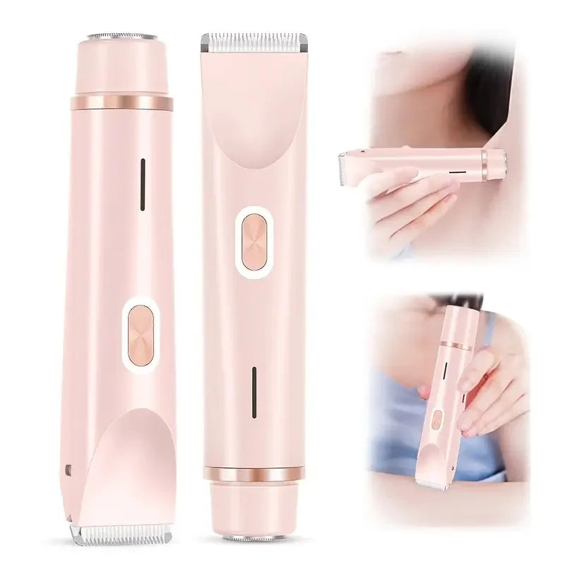 Rasoir électrique 2 en 1 à double tête pour femme, tondeuse à cheveux électrique pour femme, tondeuse électrique pour femme, cadeau idéal du nouvel an - DOGOMET DIGITAL PLUS