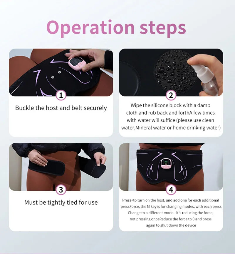 Entraîneur électrique des hanches EMS, stimulateur musculaire des fesses, rechargeable par USB, Toner musculaire pour le Fitness, perte de poids, brûlure des graisses