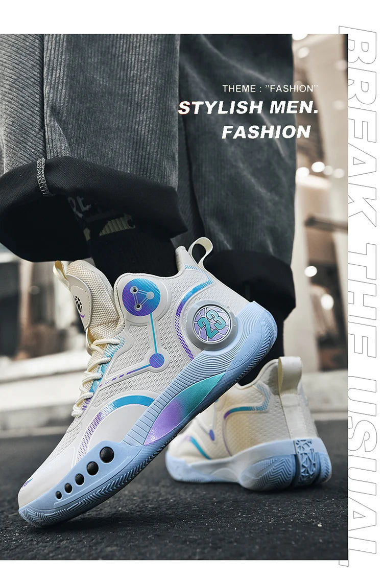 Nouvelles chaussures de basket-ball montantes chaussures de sport confortables et respirantes pour hommes et femmes athlètes d'entraînement chaussures d'étudiant décontractées