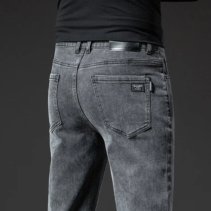 Jeans pantalons haut de gamme pour hommes pantalons printemps et automne pantalons décontractés homme adulte Gentleman est confortable et décontracté Baggy jean