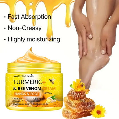 Curcuma veine d'abeille Anti-séchage fissure pied crème main craquelée réparation peau élimination soin crème pieds morts peau des mains 50g