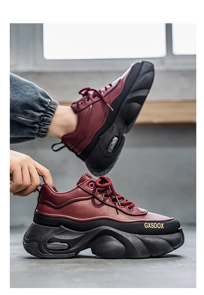 Chaussures pour hommes baskets hautes chaussures de sport de mode à semelles fines chaussures décontractées pour hommes anti-dérapant résistant à l'usure chaussures de course en plein air polyvalentes