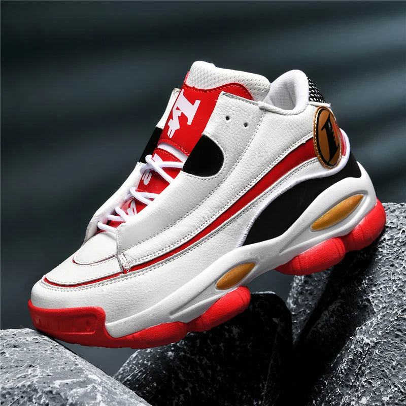 Chaussures de basket-ball pour hommes de haute qualité automne chaussures de sport en cuir plate-forme extérieure bottes de basket-ball professionnelles hommes chaussures d'entraînement
