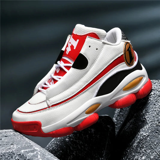 Chaussures de basket-ball pour hommes de haute qualité automne chaussures de sport en cuir plate-forme extérieure bottes de basket-ball professionnelles hommes chaussures d'entraînement