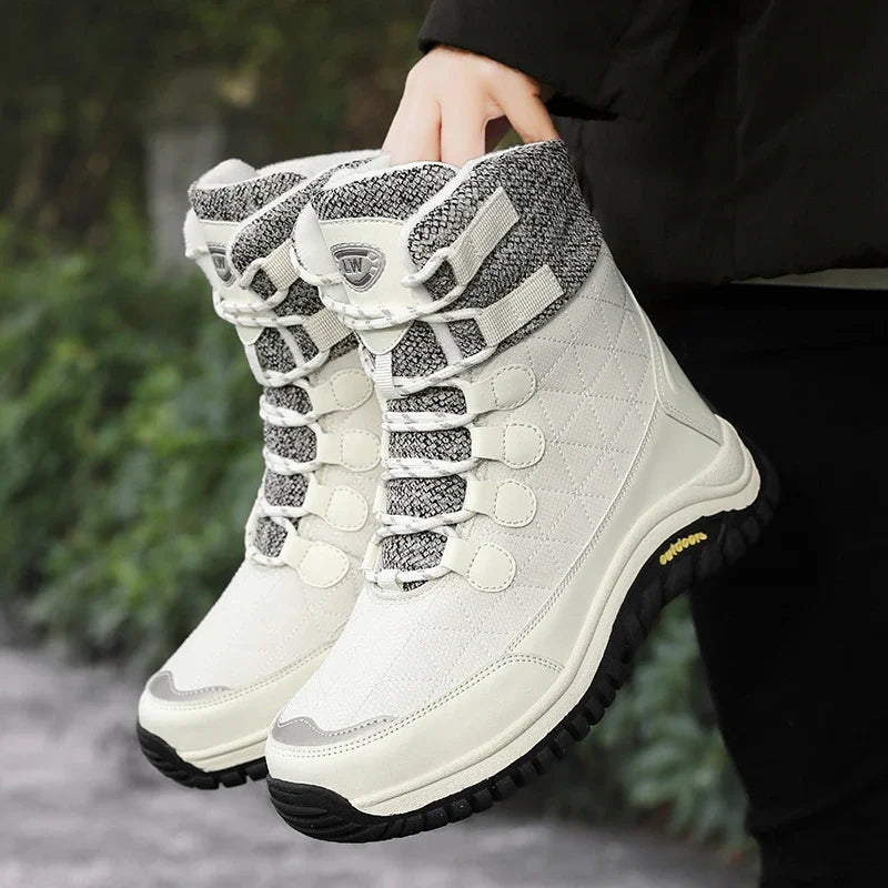 Bottes de neige imperméables à plateforme épaisse pour femmes, bottes de compétitivité, chaussures chaudes non ald, extérieur, décontracté, grande taille,-40 ℃, hiver