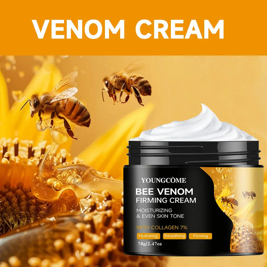 Crème au venin d'abeille premium pour le visage et le cou – Boost de collagène, raffermissement de la peau, hydratant naturel pour peaux sensibles, non grasse - DOGOMET DIGITAL PLUS