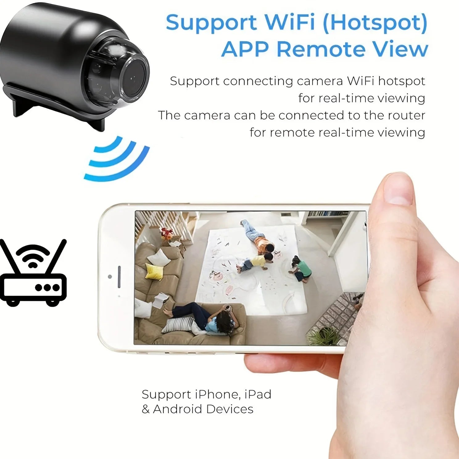 1080P HD Mini WiFi Camera Indoor Safety Security Surveillance Baby Monitor Night Vision Camcorder IP Cam Audio Video Recorder - DOGOMET DIGITAL PLUS