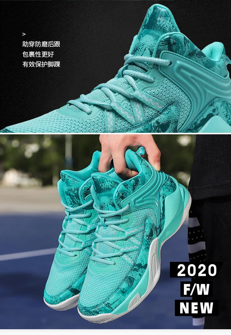 Chaussures de basket-ball respirantes carillon colorées pour hommes, chaussures de sport décontractées, haut, polyvalent, nouveau, printemps, 2024
