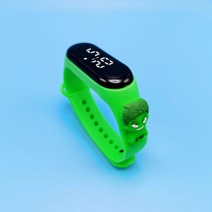 Montre étanche Marvel pour enfants, montres de dessin animé, affichage LED, électronique, numérique, cadeau de vacances, mode